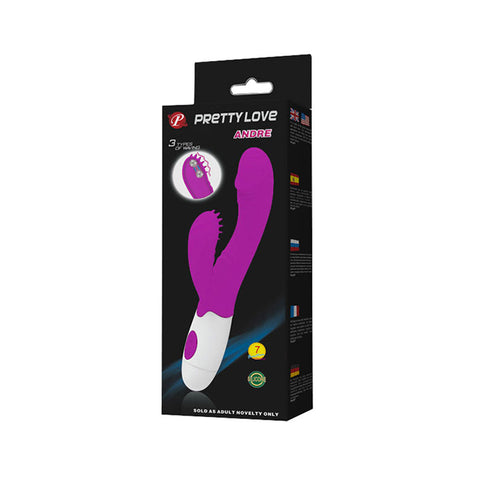 Pretty Love Andre - 7 Function - Purple VIBRATORS-RABBIT