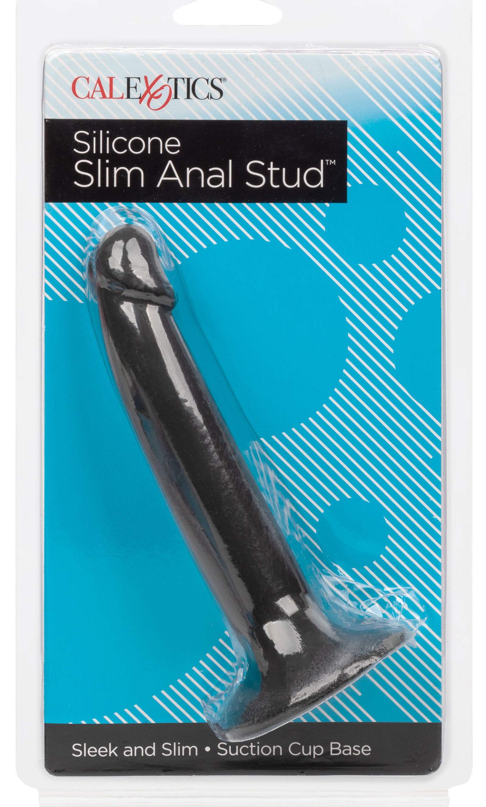 CalExotics Silicone Slim Anal Stud Black Slim Shaft with Suction Cup Base Default Title > Anal Range > Butt Plugs