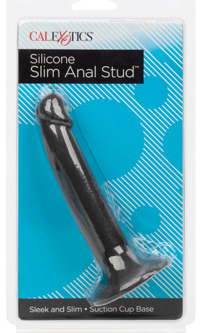 CalExotics Silicone Slim Anal Stud Black Slim Shaft with Suction Cup Base Default Title > Anal Range > Butt Plugs