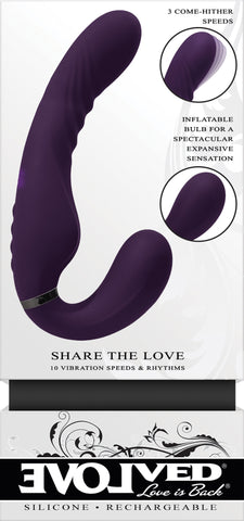 Evolved SHARE THE LOVE Inflatable Vibrator 22.9cm VIBRATORS-RABBIT