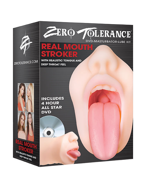 Zero Tolerance Real Mouth Masturbator Stroker 6.5 Inch Strokers - Manual