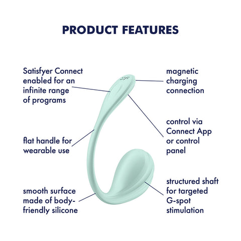 Satisfyer Smooth Petal (Mint) – Wearable G-Spot Stimulator > Sex Toys For Ladies > Panty Vibes