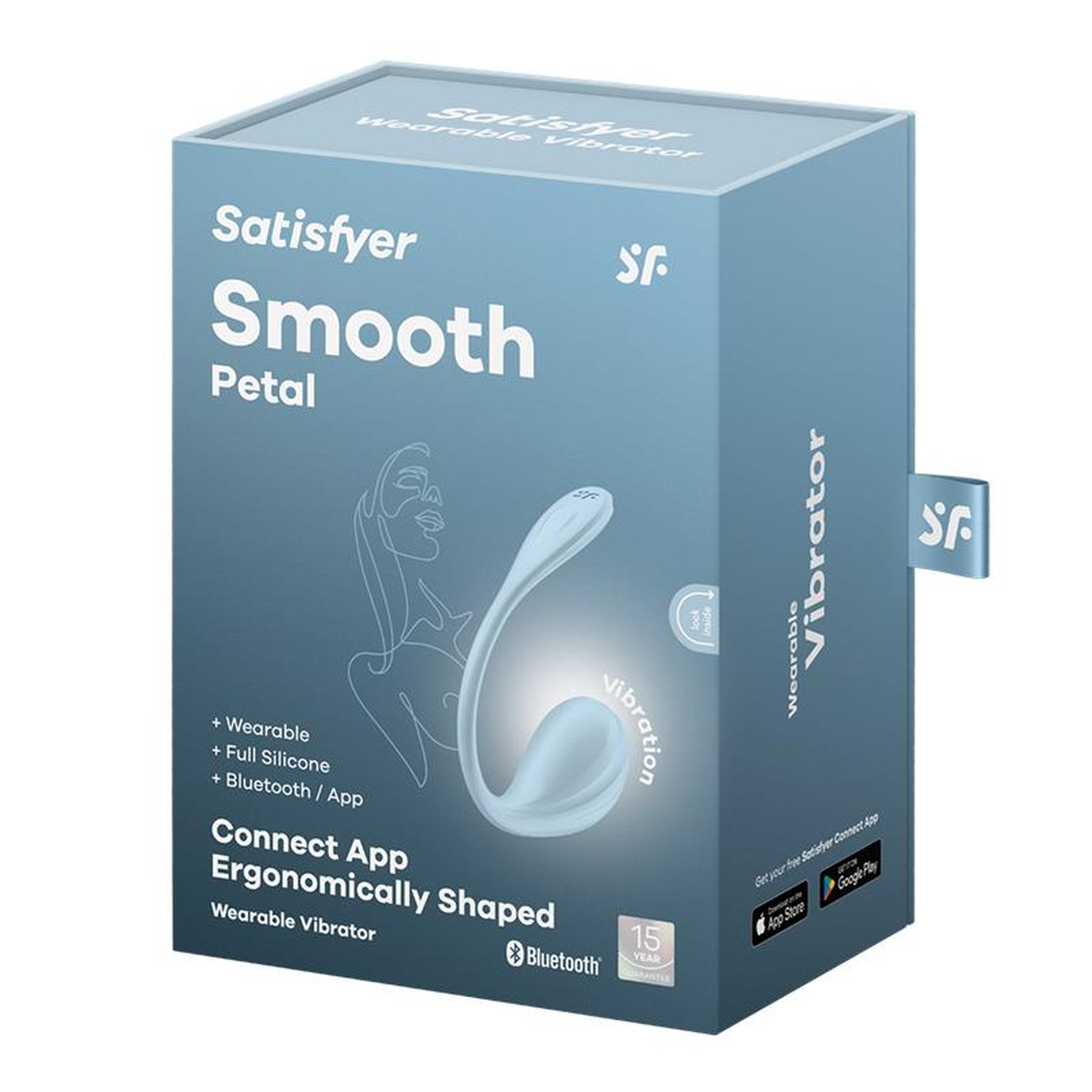 Satisfyer Smooth Petal (Blue) – Waterproof App-Controlled Wearable Vibrator Default Title > Sex Toys For Ladies > Panty Vibes