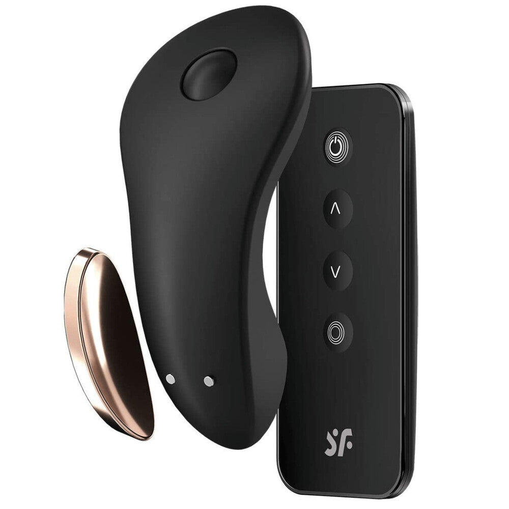Satisfyer Little Secret – Waterproof Remote-Controlled Silicone Panty Vibrator 3.25 Inches Black > Sex Toys For Ladies > Panty Vibes