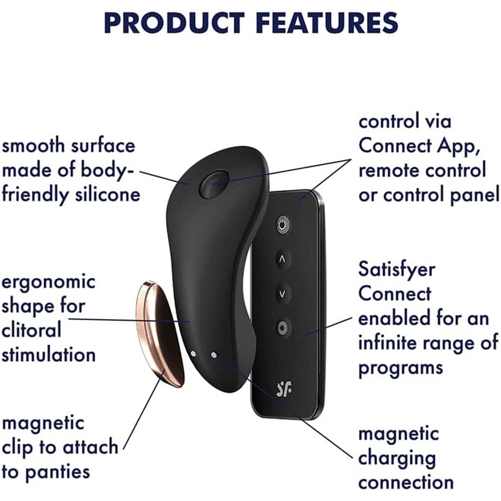 Satisfyer Little Secret – Waterproof Remote-Controlled Silicone Panty Vibrator 3.25 Inches > Sex Toys For Ladies > Panty Vibes
