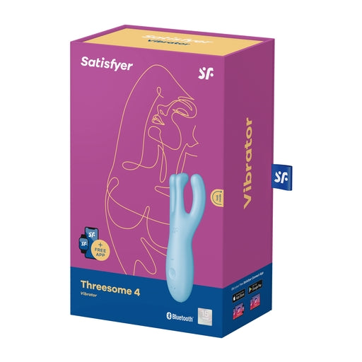 Satisfyer Threesome 4 Connect App Lay-On Vibrator Blue