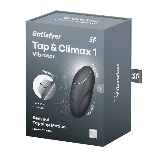 Satisfyer Tap & Climax 1 - Grey Lay-On Vibrator 8.6 Inch Grey > Vibrators > Vibrating Pads