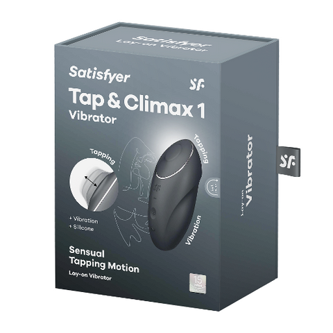 Satisfyer Tap & Climax 1 - Grey Lay-On Vibrator 8.6 Inch Grey > Vibrators > Vibrating Pads