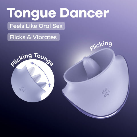 Satisfyer Tongue Dancer – USB Rechargeable Flicking Stimulator Purple > Sex Toys For Ladies > Air Pulsation