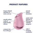 Satisfyer Tongue Player – USB Rechargeable Flicking Silicone Oral Stimulator > Sex Toys For Ladies > Clitoral Vibrators and Stimulators