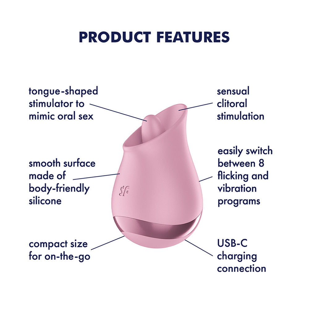 Satisfyer Tongue Player – USB Rechargeable Flicking Silicone Oral Stimulator > Sex Toys For Ladies > Clitoral Vibrators and Stimulators