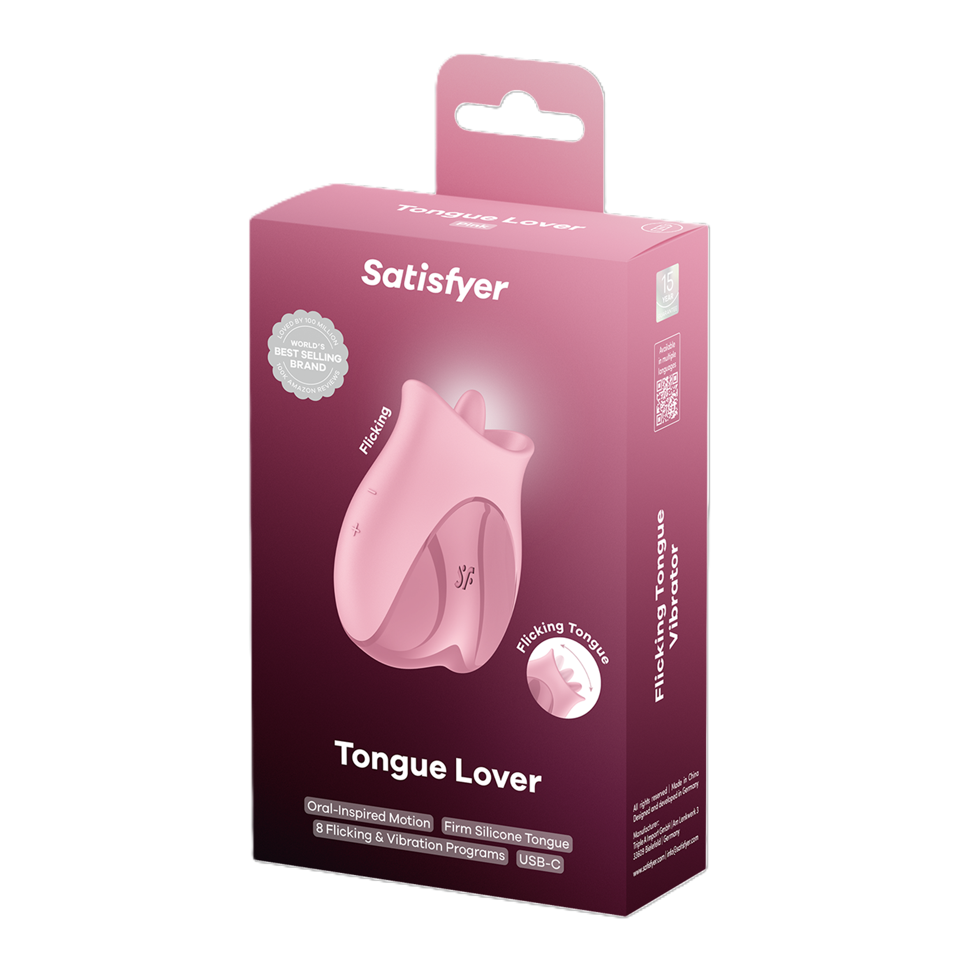 Satisfyer Tongue Lover (Pink) – Silicone Tongue Vibrator Default Title > Vibrators > Ladies > Clitoral Vibrators and Stimulators