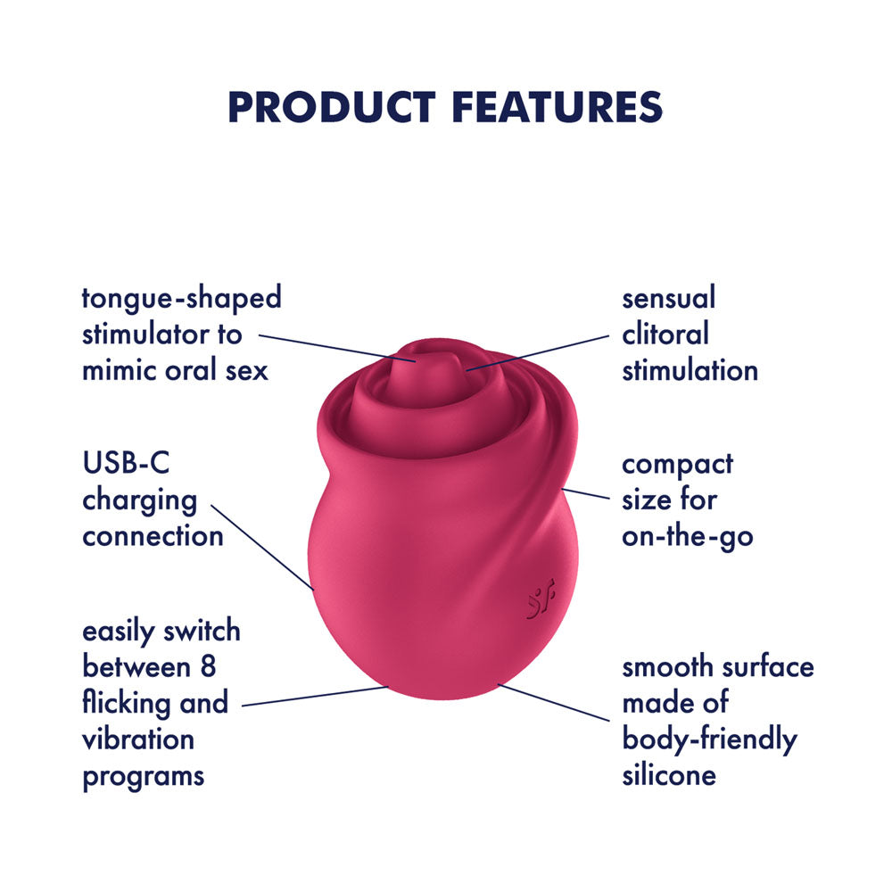Satisfyer Tongue Twister (Red) – Tongue Vibrator Secondary image