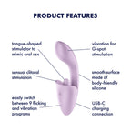 Satisfyer Tongue Expert (Violet) – USB Rechargeable 18 cm Silicone Vibrator > Sex Toys For Ladies > Clitoral Vibrators and Stimulators