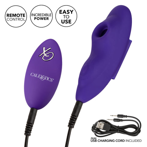 Lock-N-Play Remote Suction Panty Teaser with Vibrations Purple BULLETS