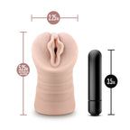 Destini Vibrating Male Stroker Beige by Blush Ultra-Soft Material Beige > Sex Toys For Men > Masturbators > Vibrating