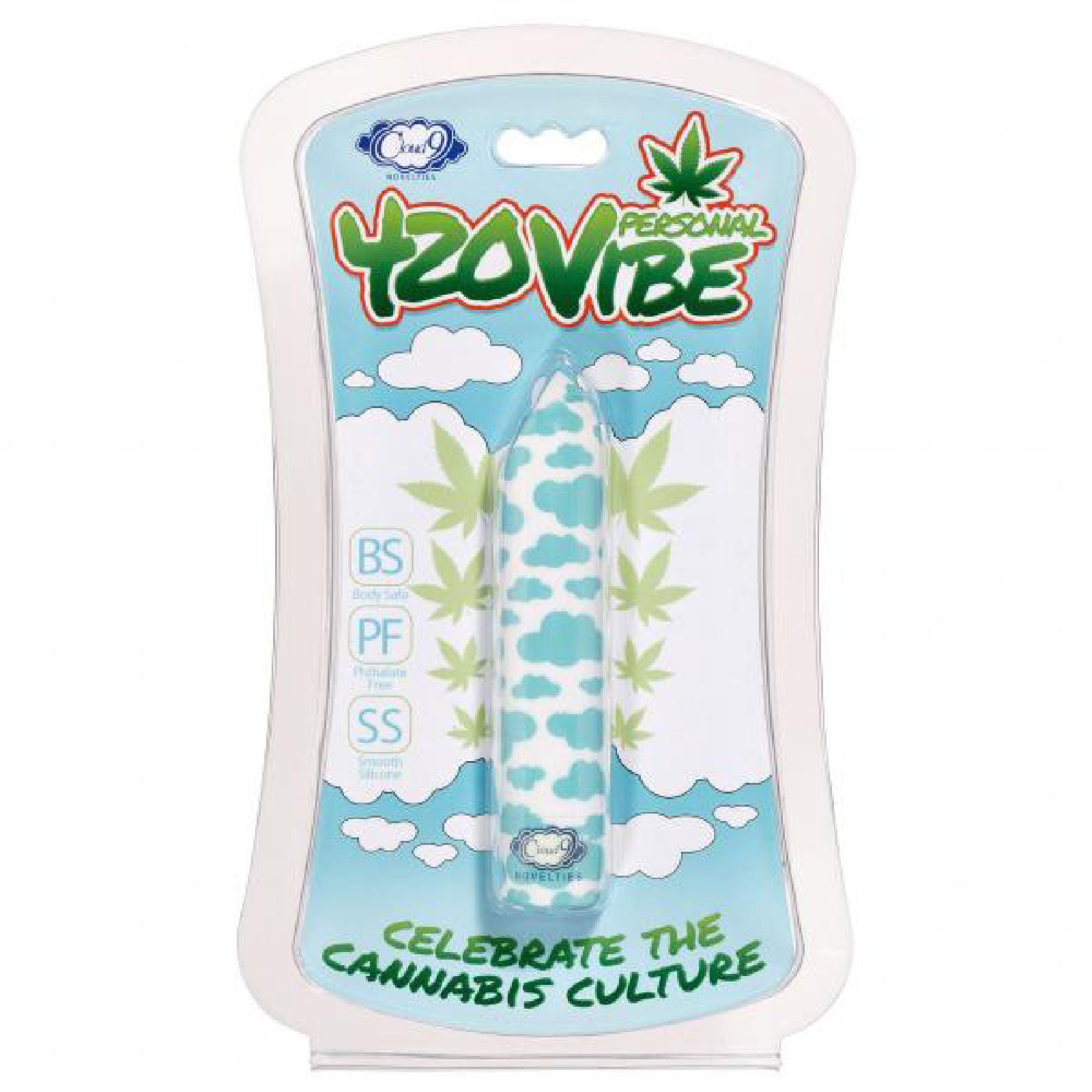 420 Slim Vibe Bullet Vibrator in White Blue Secondary image