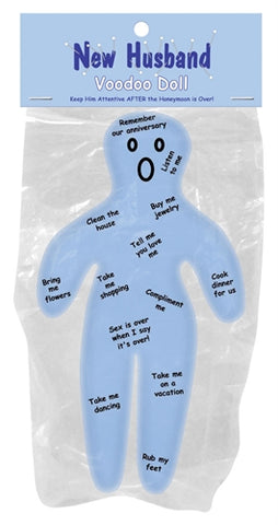 New Husband Voodoo Doll Party Game for Couples and Fun Nights Blue Bachelor & Bachelorette Items