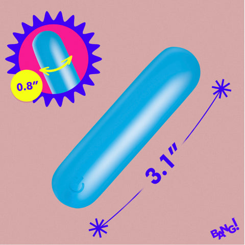 Bang Flexible Silicone Bullet Vibrator Blue BULLETS
