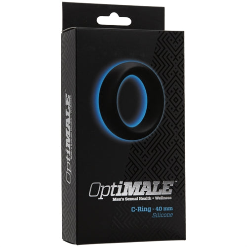 Doc Johnson Optimale 40mm Black Silicone C Ring Thick Stretchable Ring > Cock Ring > Single