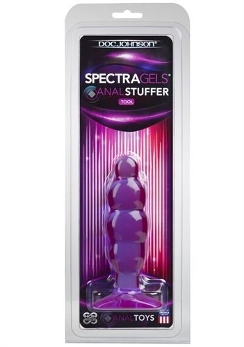 Doc Johnson Spectra Gel Purple Anal Stuffer Jelly Toy Purple Butt Plugs