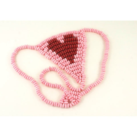 Lovers Candy Heart Shape Edible G-String One Size Fits All Pink > Novelties > Candy & Edible Items