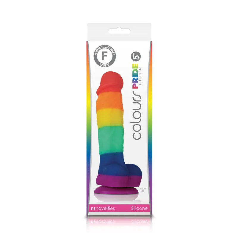 Colours Pride Edition 5 Inch Dong – Rainbow Silicone Dong Secondary image
