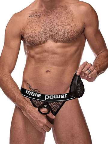 Cock Pit Net Cock Ring Jock (Black) – Breathable Ring Jock Jockstraps