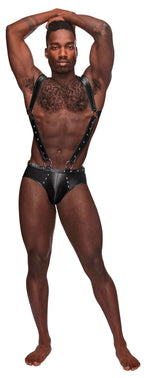 Uranus Front Torso Harness – Large X Large Studded Stretch Fabric > Clothes > Mens Harnesses