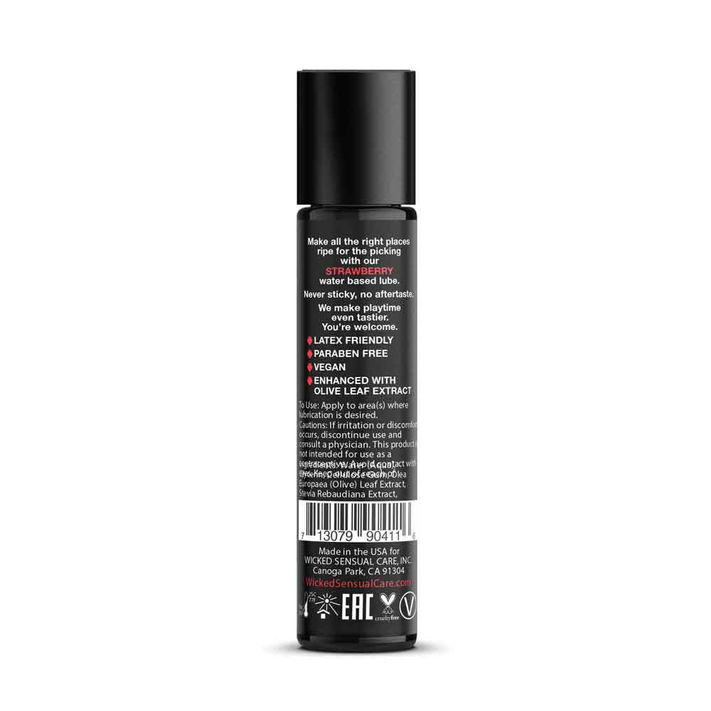 Wicked Aqua Strawberry – Flavored Water-Based Intimate Lubricant 1 Fl Oz > Lube > Flavoured