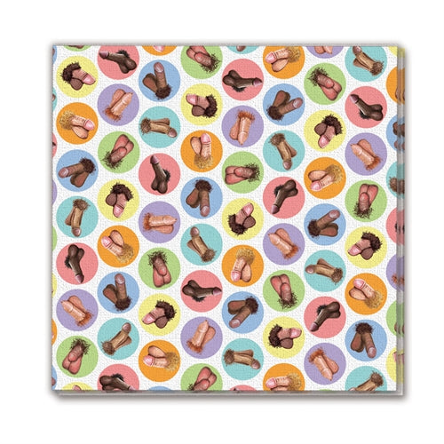 Mini Penis Napkins 8 Pack Funny Bachelorette Party Supplies Multi Bachelor & Bachelorette Items