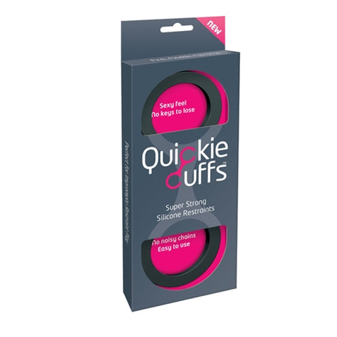 Quickie Cuffs Medium Silicone Restraint Wrist Cuffs Black > Bondage Gear > Handcuffs