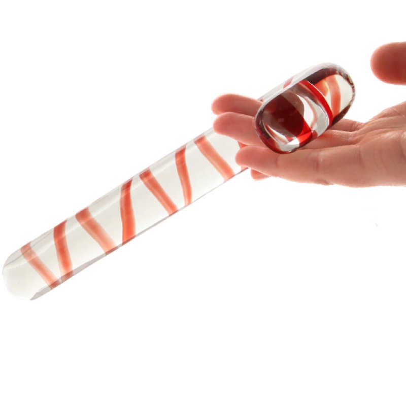 Candy Cane Dream 7.5 Inch – Glass Dildo