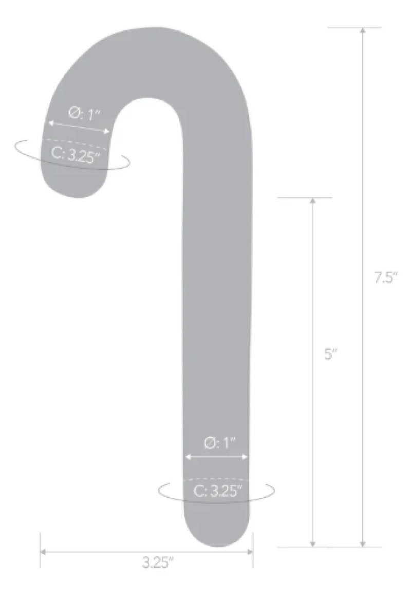 Candy Cane Dream 7.5 Inch – Glass Dildo