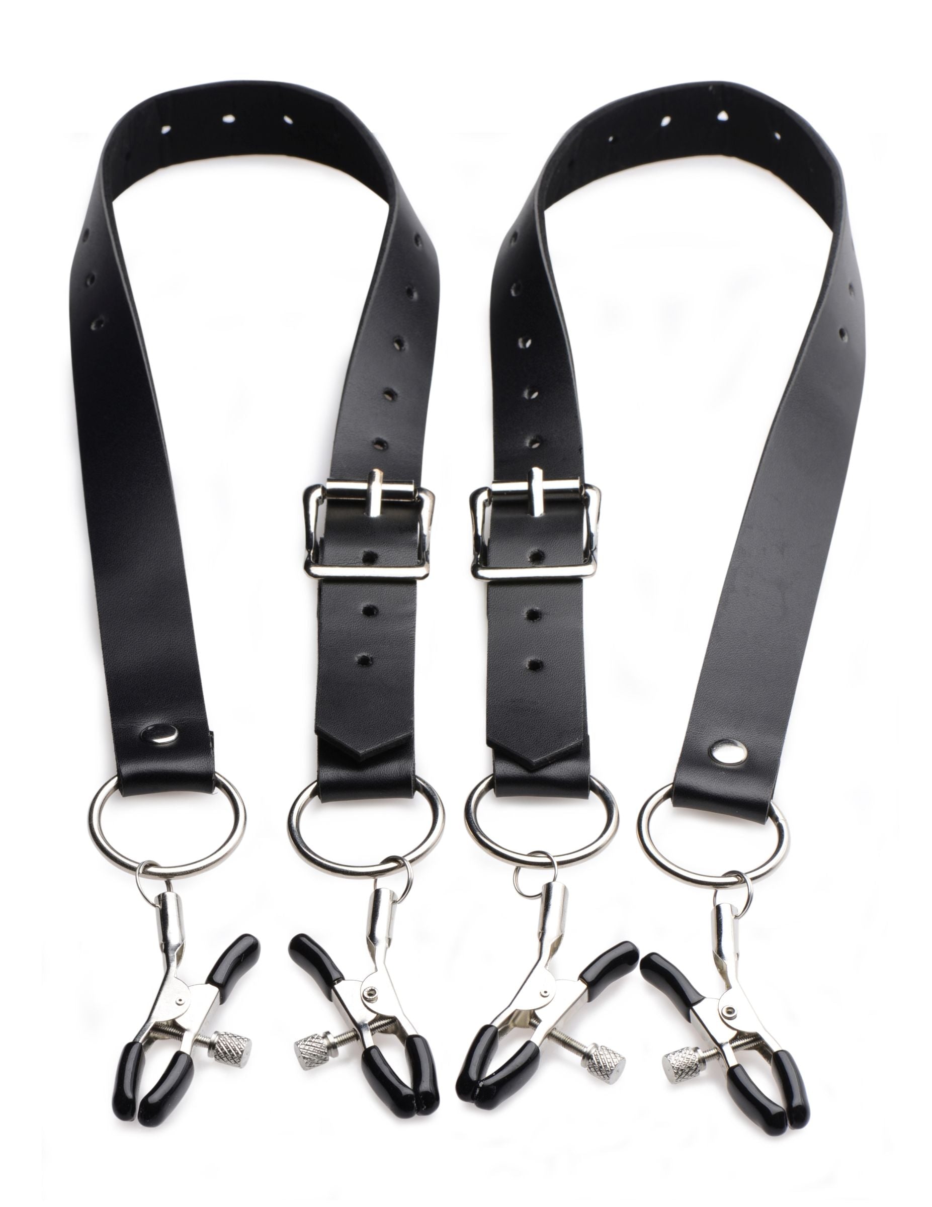 Labia Spreader Straps with Adjustable Clamps – Bondage Straps Sex Positioners