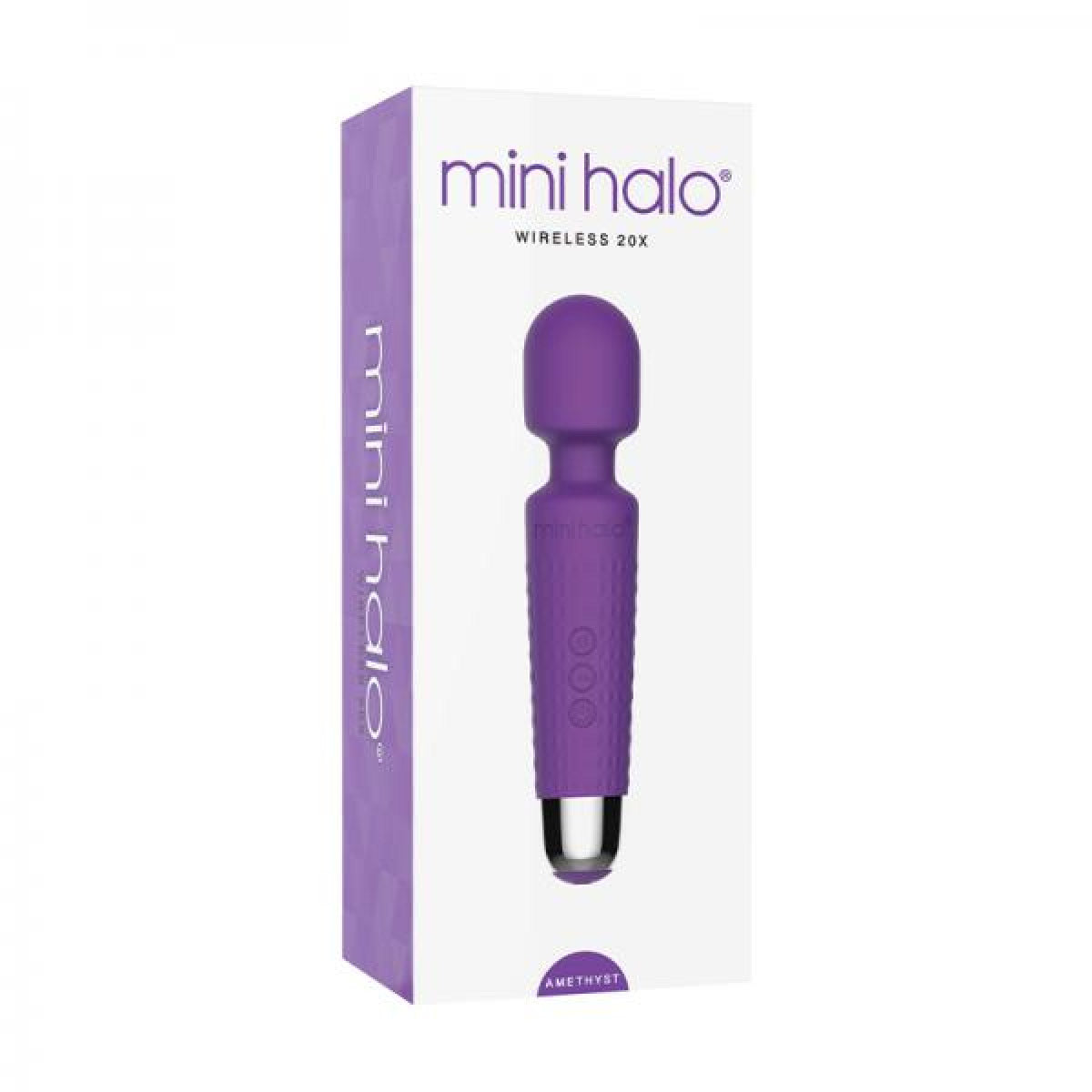 Mini Halo Amethyst Wireless Wand Massager with 20 Speeds Purple > Sex Toys > Mini Massagers