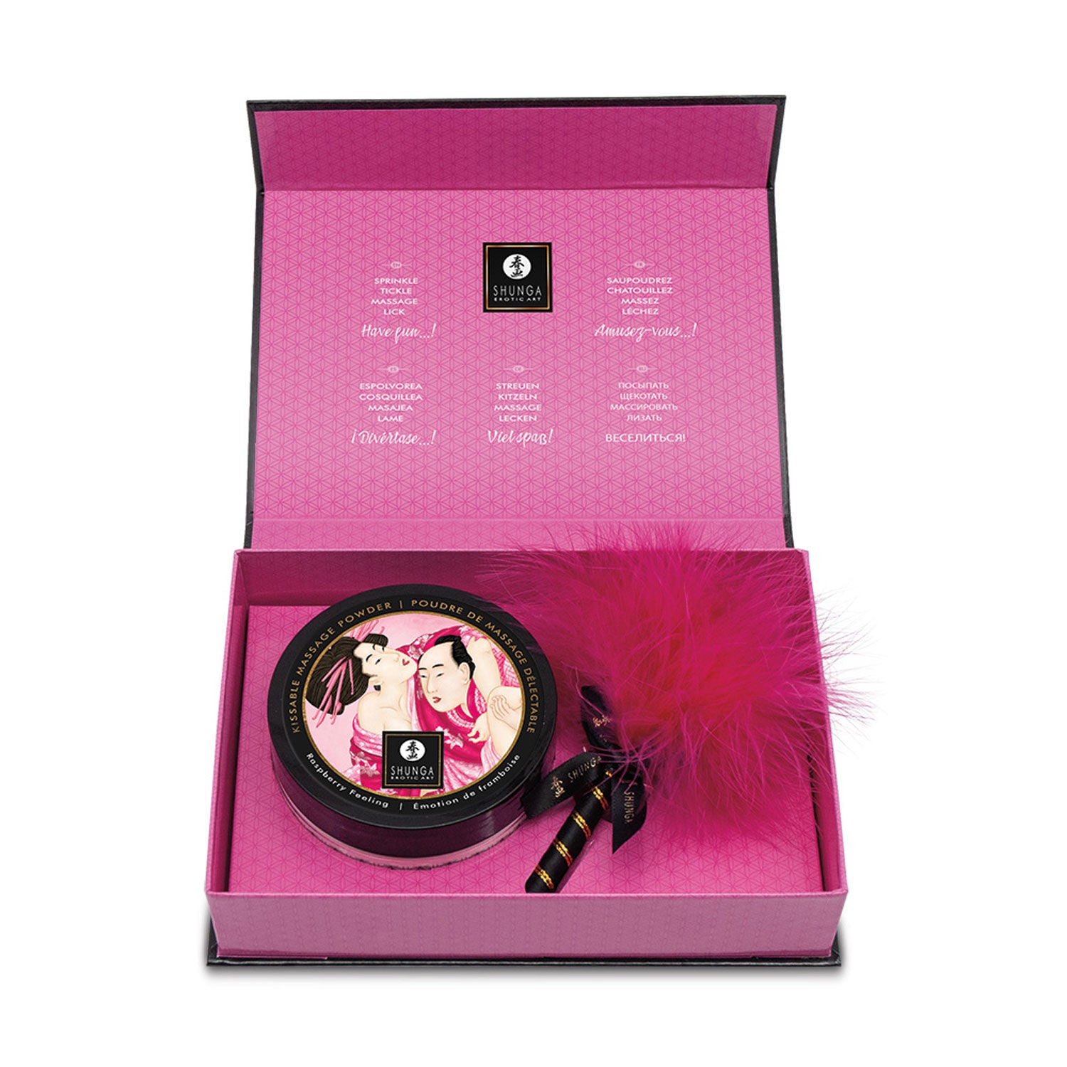 Shunga Kissable Raspberry Filling Edible Body Powder 2.65 Oz ENHANCERS