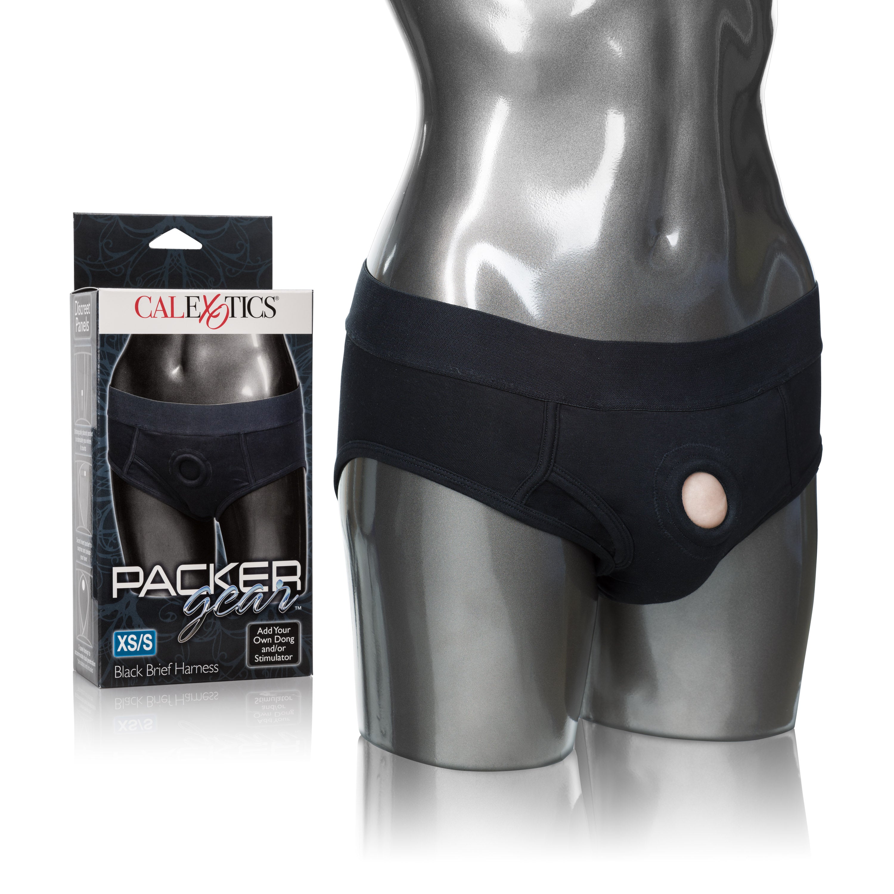 Packer Gear Brief Harness Xtra Small to Small Black Bodyforms