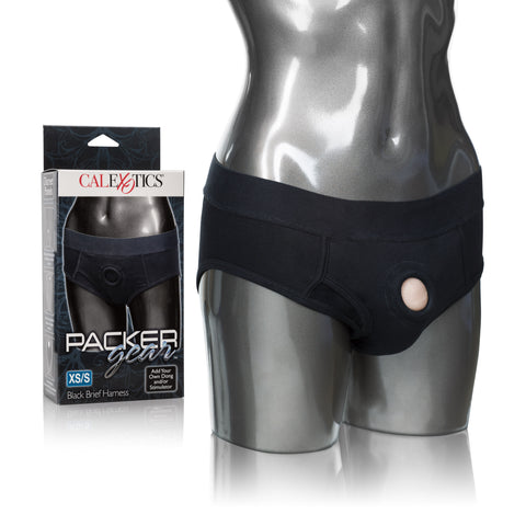 Packer Gear Brief Harness Xtra Small to Small Black Bodyforms