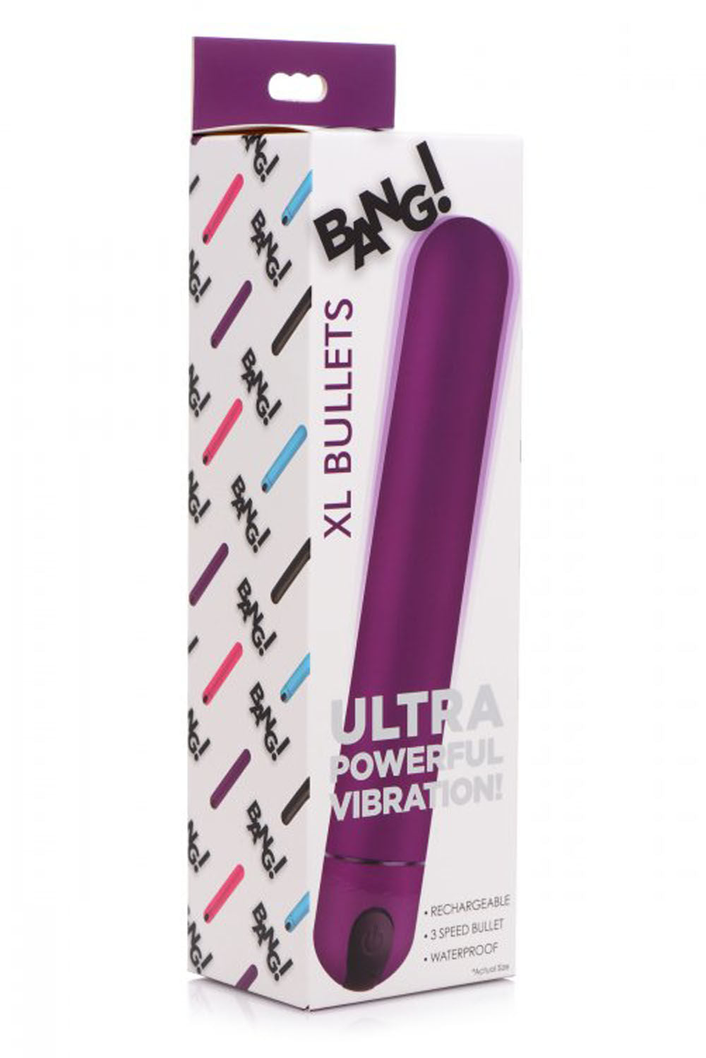 Bang XL Bullet Vibrator Black – Extra Large Rechargeable Vibrator Purple BULLETS