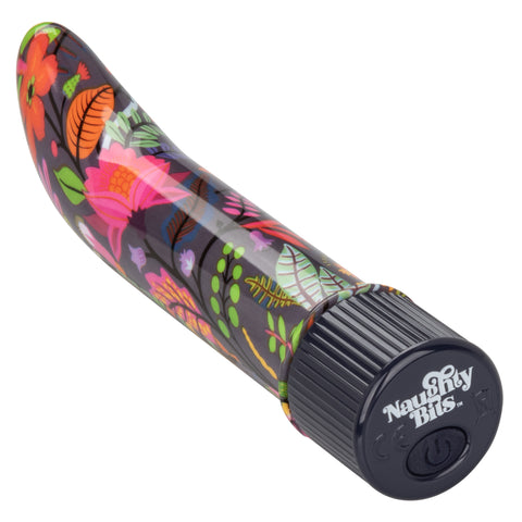 Naughty Bits Lil' Fucker Mini G-Spot Vibrator 4.25 Inch Waterproof with Floral Design BULLETS