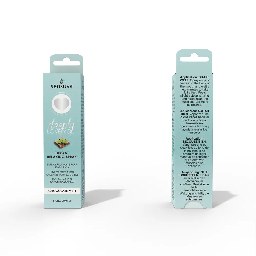 Sensuva Deeply Love You Throat Spray – Chocolate Mint Flavored Oral Relaxing Spray > Lube > Oral Gels & Sprays