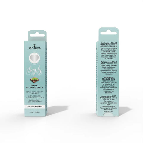 Sensuva Deeply Love You Throat Spray – Chocolate Mint Flavored Oral Relaxing Spray Default Title > Lube > Oral Gels & Sprays