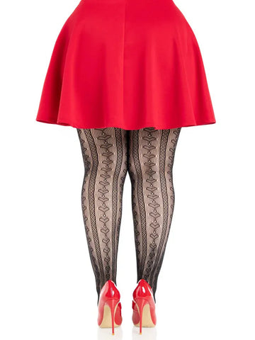 Plus Sweetheart Striped Tights – Plus Size Hosiery > Clothes > Plus Size Lingerie