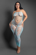 Dream of Me Footless Open Crotch Bodystocking (Light Blue) – Bodystocking > Clothes > Bodies and Playsuits