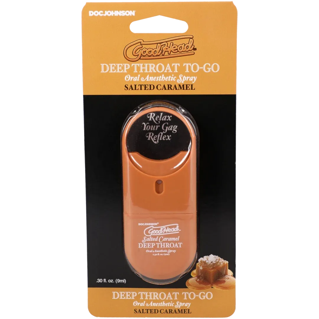 Goodhead Deep Throat Spray To-Go – Salted Caramel Flavor Oral Spray 0.3 Fl Oz > Lube > Oral Gels & Sprays