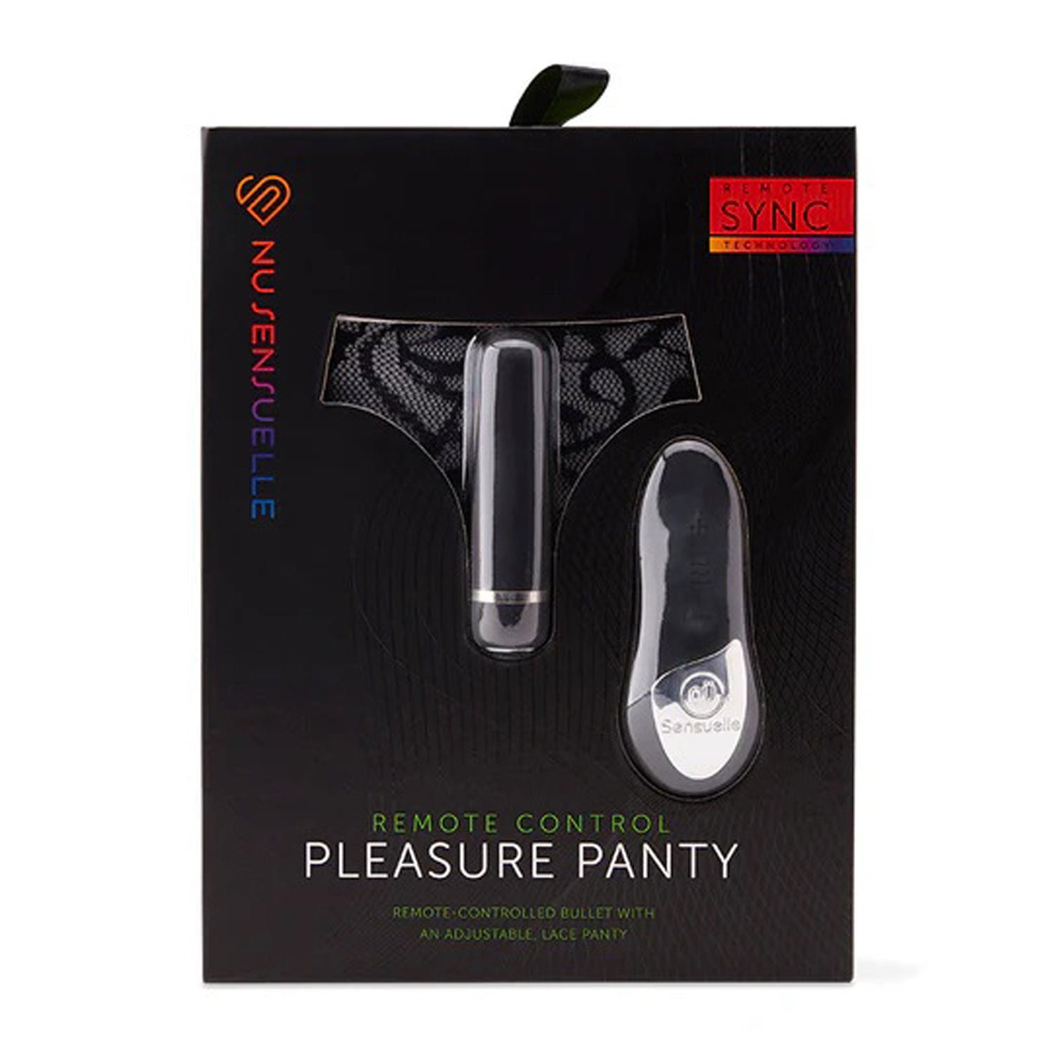 Nu Sensuelle Remote Control Pleasure Panty Black For Adults Black BULLETS