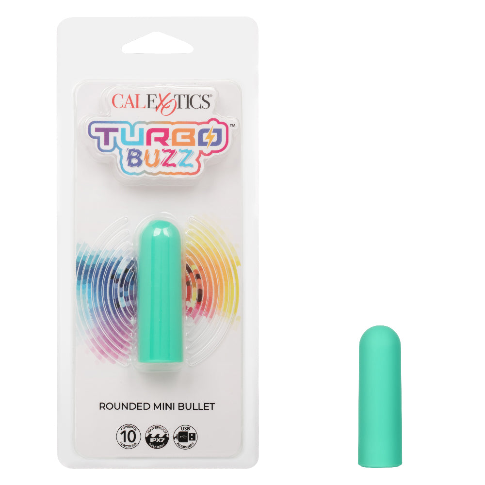 Turbo Buzz Rounded Mini Bullet Vibrator in Green | Purple Green > Vibrators > Mini Vibrators