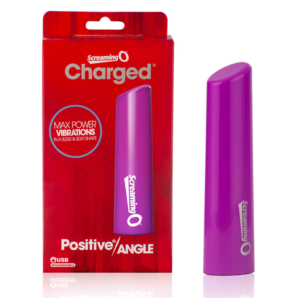 Charged Positive Angle Pink Rechargeable Waterproof Massager Purple BULLETS