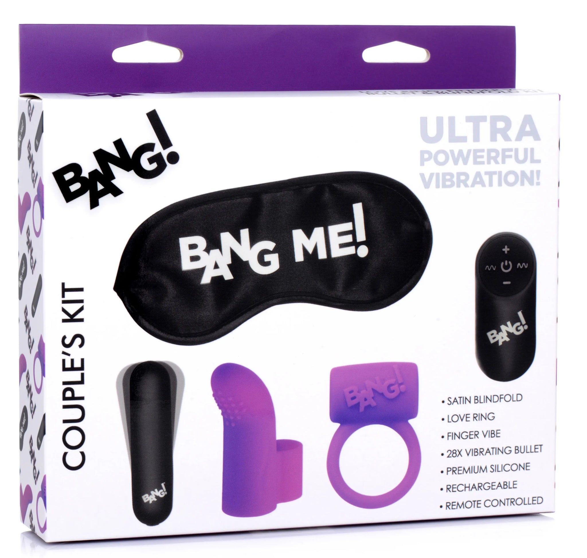 Bang Couple's Kit (Purple) – Silicone Couples Toy Set with Vibrating Bullet and Accessories > Sex Toys > Couples Toys